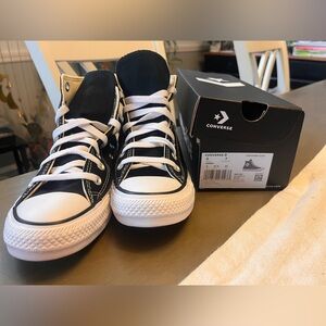 Women’s 7, All Star High Tops — black.